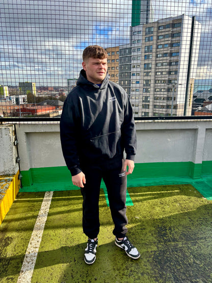 Black Washed Bold Collection Hoodie